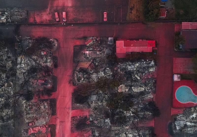 تصاویر هوایی از عمق فاجعه آتش سوزی در ایالت اورگن