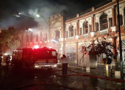 بخشی از بافت تاریخی میدان حسن آباد تهران در آتش سوخت