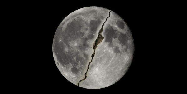 ماه زمین دو تکه شد!، عکس